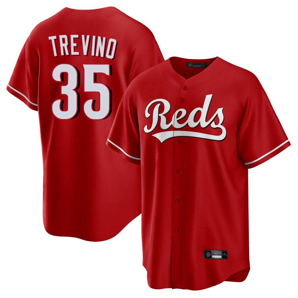 Kooe C.Reds #35 Jose Trevino Player Red Home Game Stitched Jerseys
