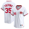 Kooe C.Reds #35 Jose Trevino Player White Cooperstown Collection Limited T-shirt Home Stitched Jerseys