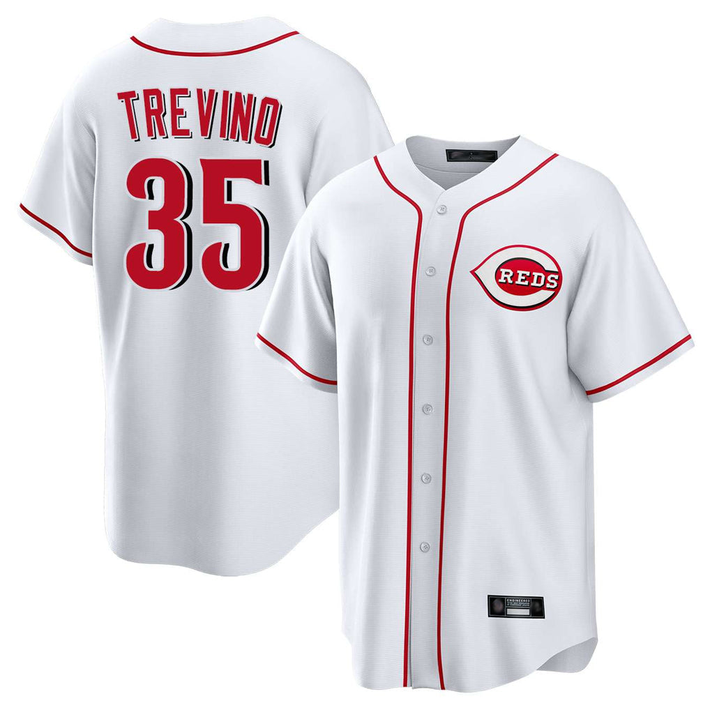 Kooe C.Reds #35 Jose Trevino Player White Game Home Stitched Jerseys