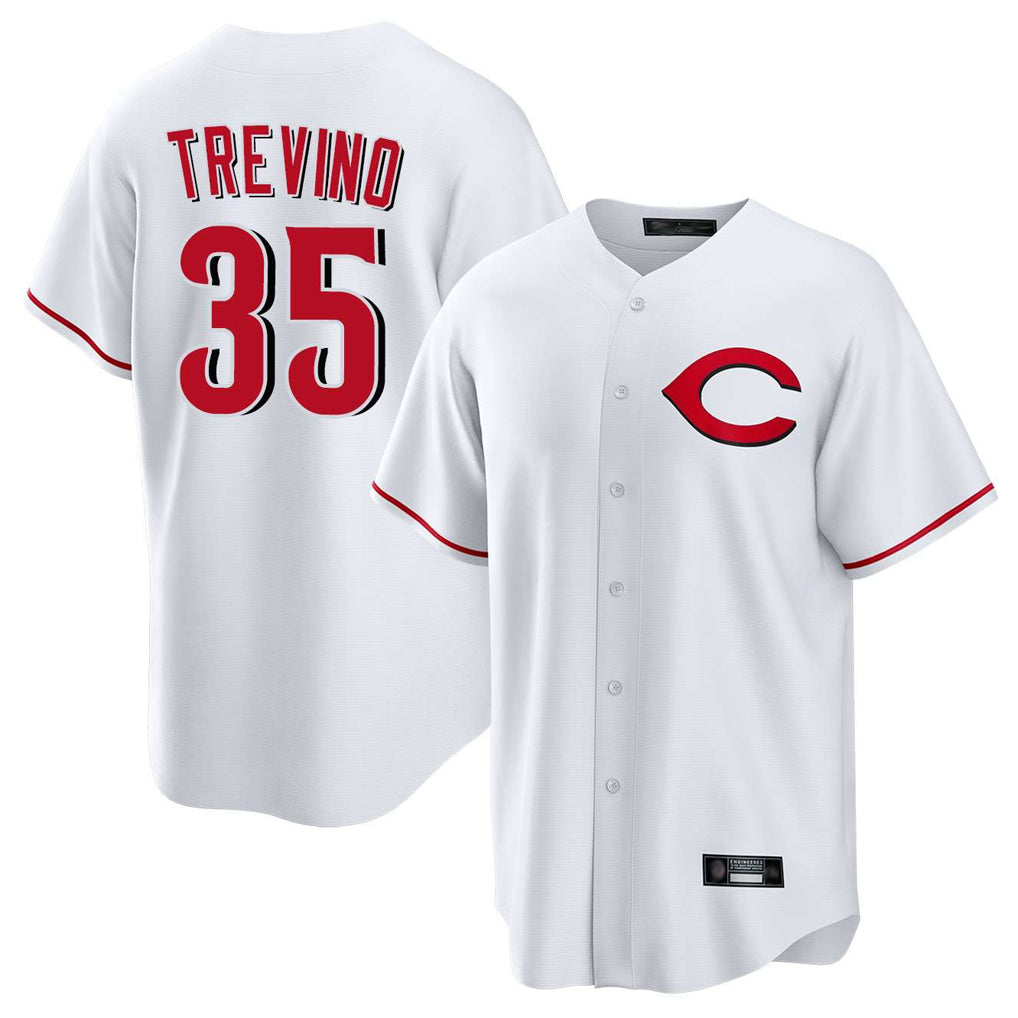 Kooe C.Reds #35 Jose Trevino Player White Home Game Stitched Jerseys