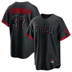 Kooe C.Reds #37 Tyler Stephenson Player Black City Connect Home Game Stitched Jerseys