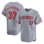 Kooe C.Reds #37 Tyler Stephenson Player Gray Home Limited Stitched Jerseys