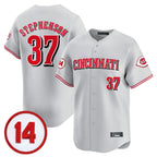 Kooe C.Reds #37 Tyler Stephenson Player Gray Vapor Premier Limited Home Stitched Jerseys