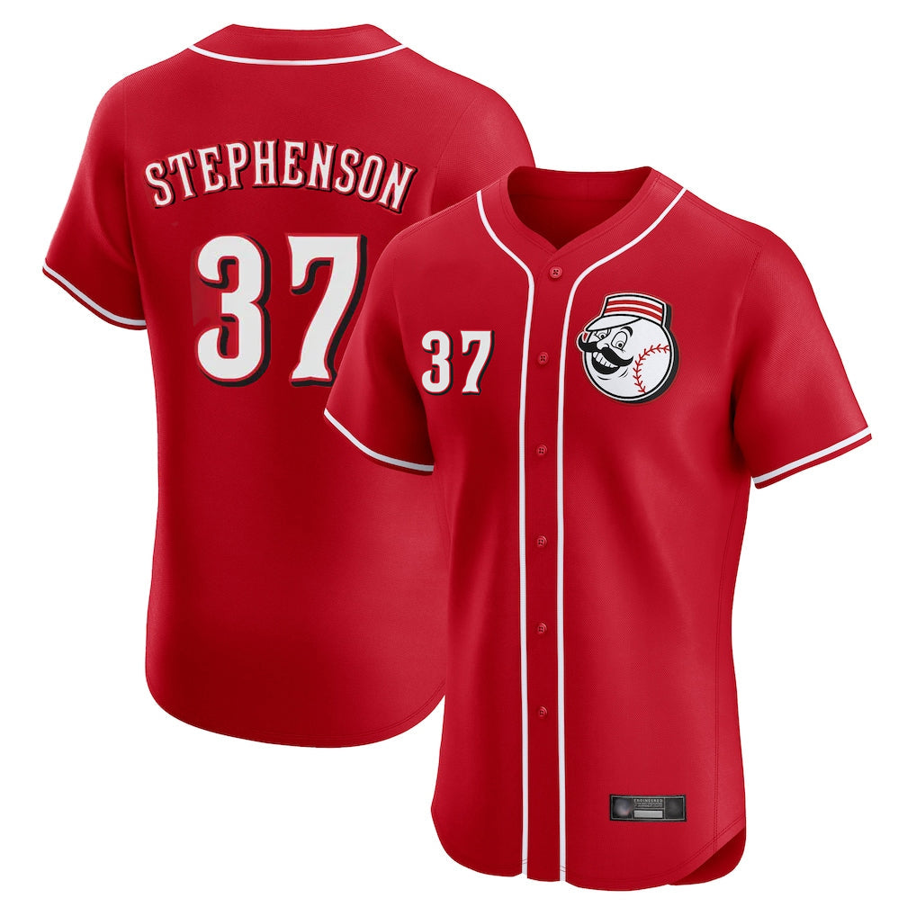 Kooe C.Reds #37 Tyler Stephenson Player Red Limited Elite Home Game Stitched Jerseys