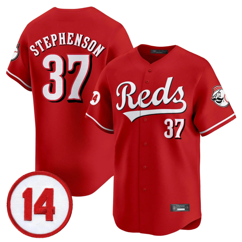 Kooe C.Reds #37 Tyler Stephenson Player Red Vapor Premier Limited Home Stitched Jerseys