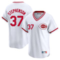 Kooe C.Reds #37 Tyler Stephenson Player White Cooperstown Collection Limited T-shirt Home Stitched Jerseys