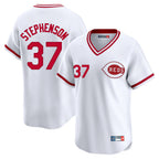 Kooe C.Reds #37 Tyler Stephenson Player White Cooperstown Collection Limited T-shirt Home Stitched Jerseys