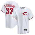 Kooe C.Reds #37 Tyler Stephenson Player White Home Game Stitched Jerseys