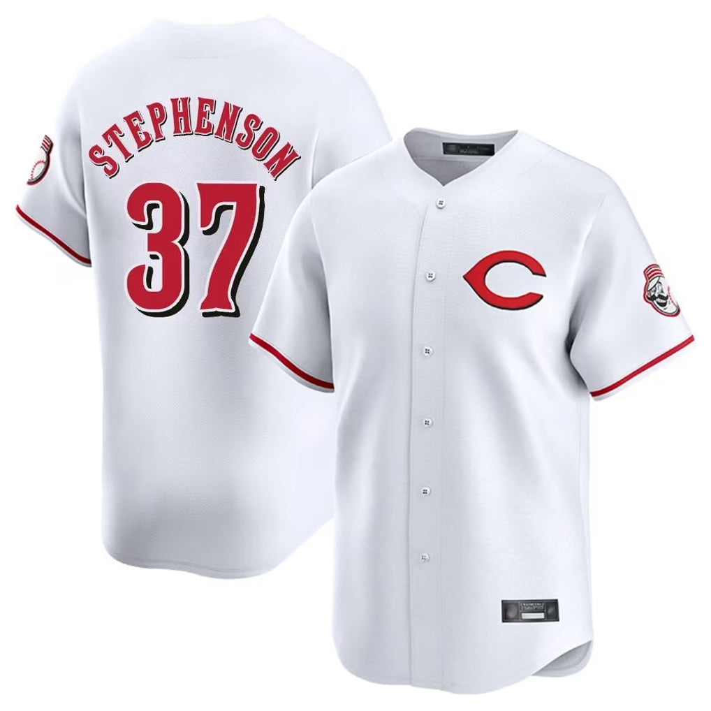 Kooe C.Reds #37 Tyler Stephenson Player White Limited Home Stitched Jerseys