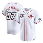 Kooe C.Reds #37 Tyler Stephenson Player White Speedway Classic Home Limited Stitched Jerseys