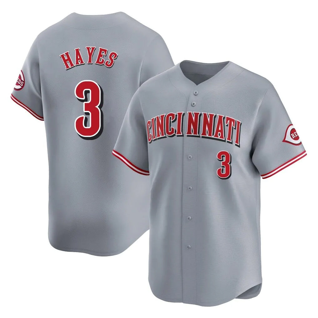 Kooe C.Reds #3 Ke'Bryan Hayes Player Gray Home Limited Stitched Jerseys