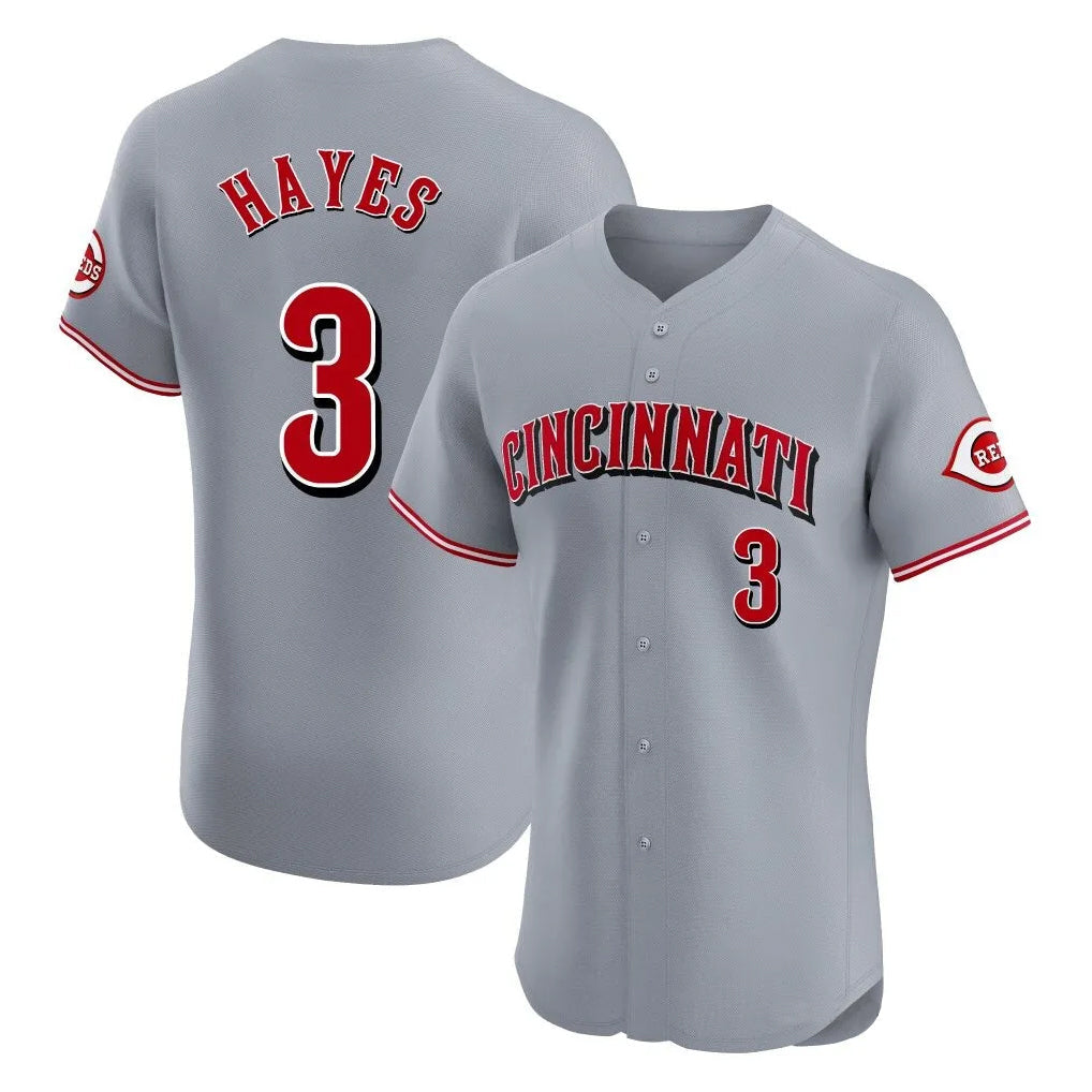 Kooe C.Reds #3 Ke'Bryan Hayes Player Gray Limited Elite Home Stitched Jerseys
