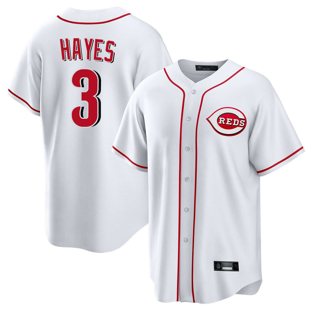 Kooe C.Reds #3 Ke'Bryan Hayes Player White Game Home Stitched Jerseys