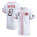 Kooe C.Reds #3 Ke'Bryan Hayes Player White Speedway Classic Limited Elite Home Stitched Jerseys