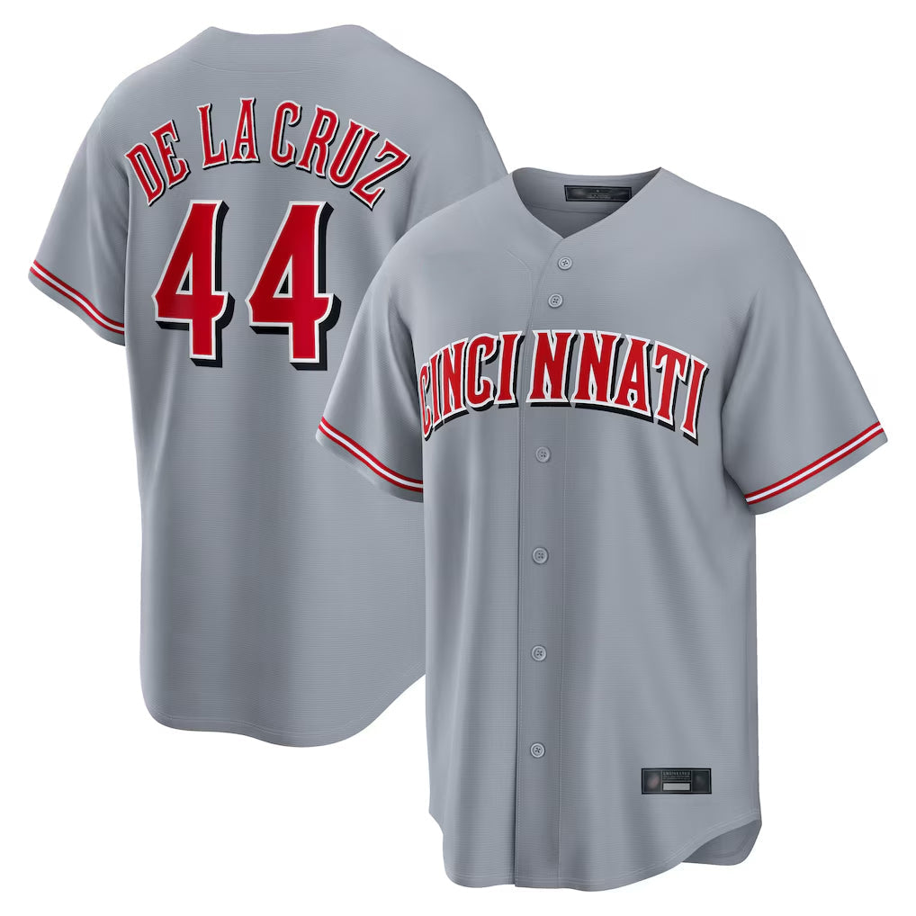 Kooe C.Reds #44 Elly De La Cruz Player Gray Home Game Stitched Jerseys