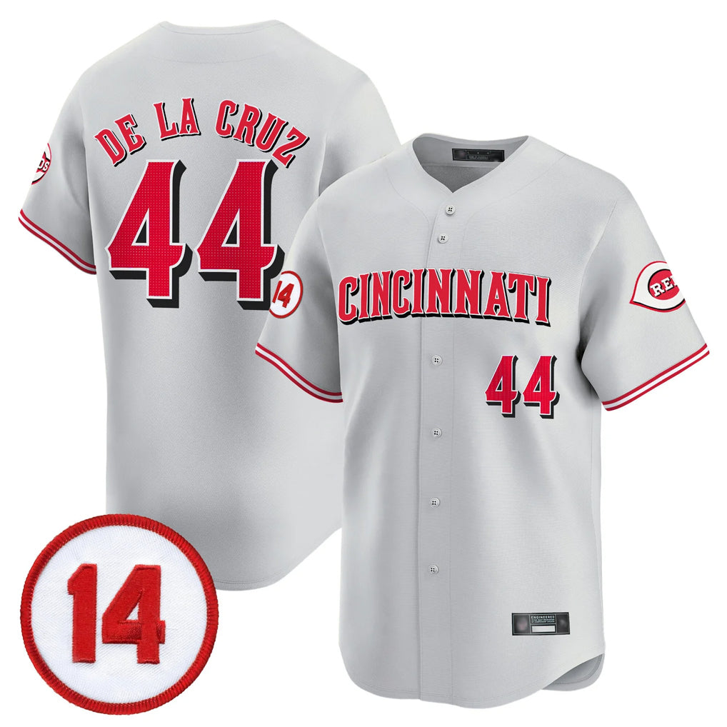 Kooe C.Reds #44 Elly De La Cruz Player Gray Vapor Premier Limited Home Stitched Jerseys