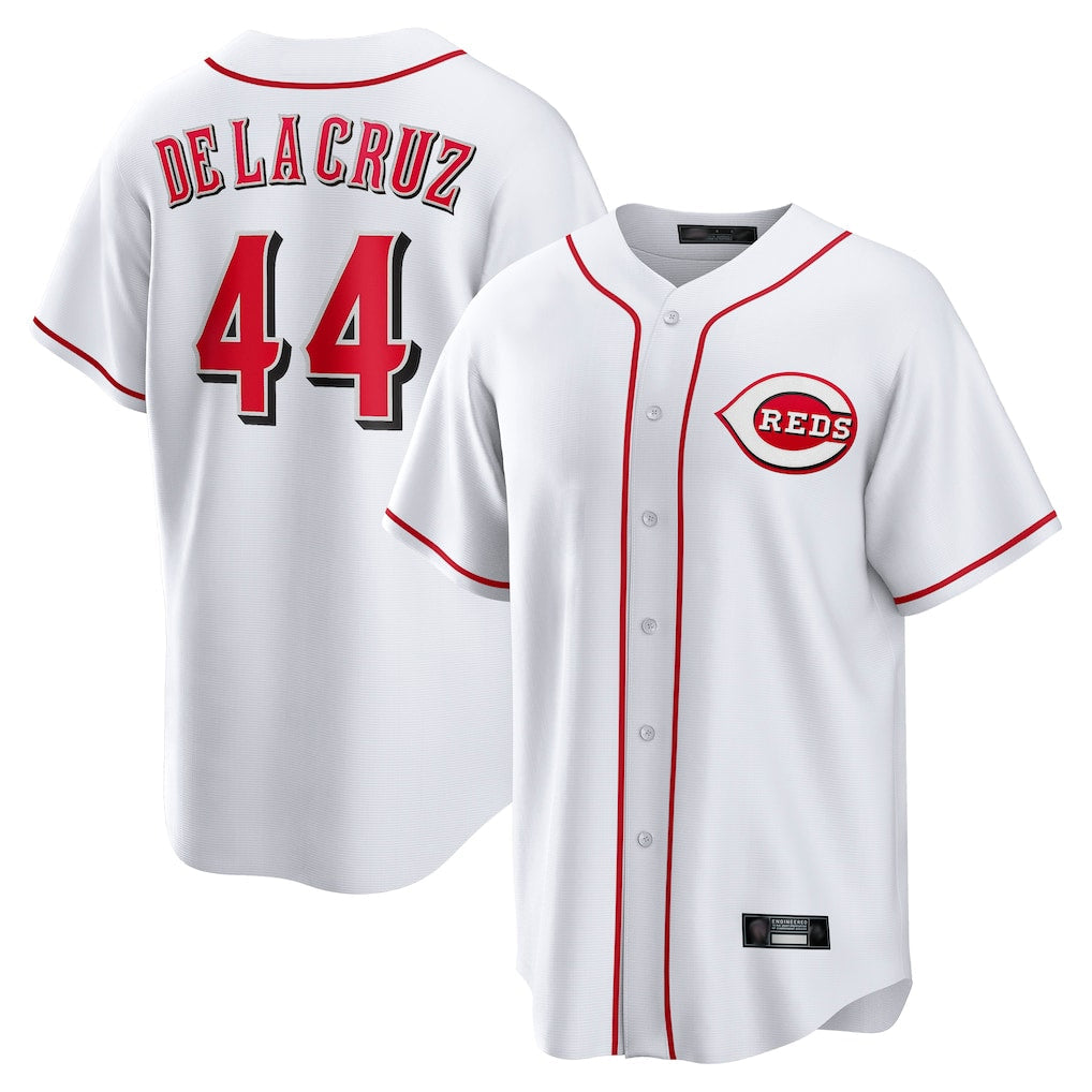 Kooe C.Reds #44 Elly De La Cruz Player White Game Home Stitched Jerseys