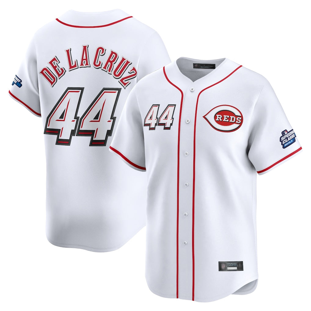 Kooe C.Reds #44 Elly De La Cruz Player White Speedway Classic Home Limited Stitched Jerseys