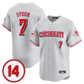 Kooe C.Reds #7 Spencer Steer Player Gray Vapor Premier Limited Home Stitched Jerseys