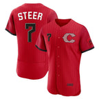 Kooe C.Reds #7 Spencer Steer Player Red 2026 City Connect Limited Elite Home Stitched Jerseys