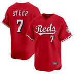 Kooe C.Reds #7 Spencer Steer Player Red Home Limited Stitched Jerseys