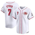 Kooe C.Reds #7 Spencer Steer Player White Home Limited Stitched Jerseys