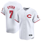 Kooe C.Reds #7 Spencer Steer Player White Limited Home Stitched Jerseys