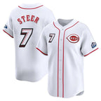 Kooe C.Reds #7 Spencer Steer Player White Speedway Classic Home Limited Stitched Jerseys