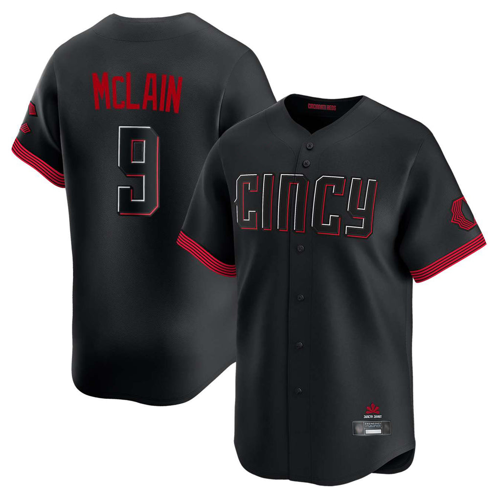 Kooe C.Reds #9 Matt McLain Player Black City Connect Home Limited Stitched Jerseys
