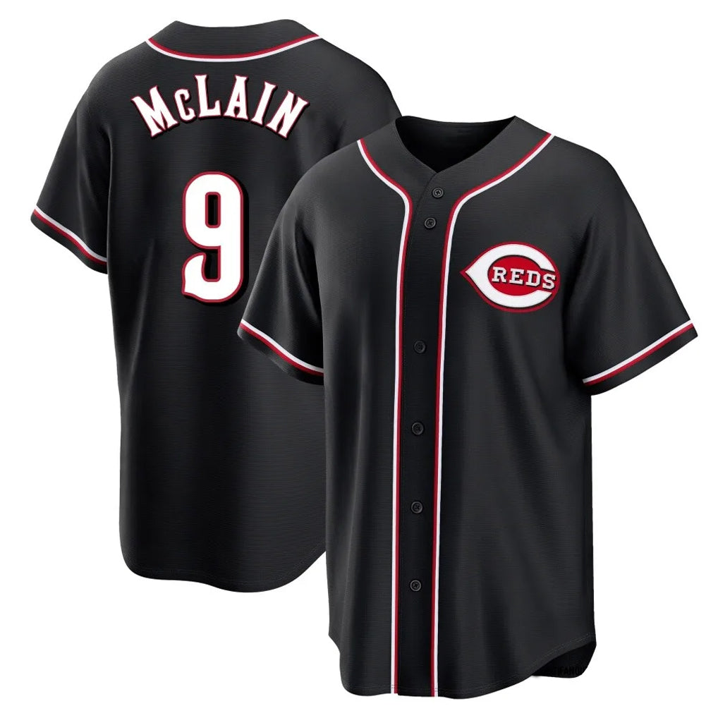 Kooe C.Reds #9 Matt McLain Player Black Fashion Out Home Game Stitched Jerseys