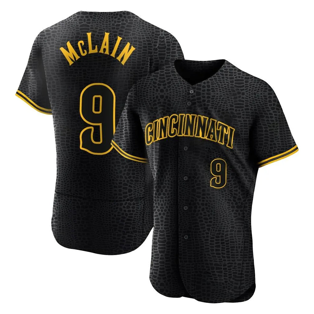 Kooe C.Reds #9 Matt McLain Player Black Snake Skin City Limited Elite Home Stitched Jerseys