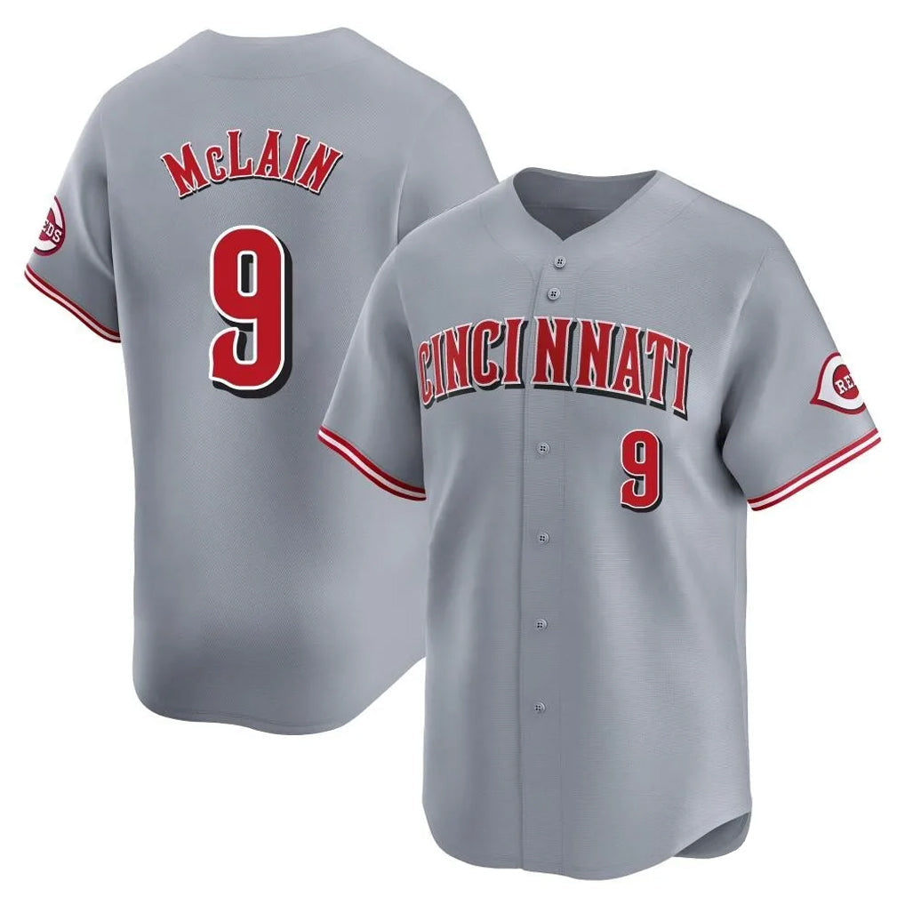 Kooe C.Reds #9 Matt McLain Player Gray Home Limited Stitched Jerseys