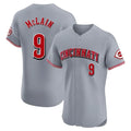 Kooe C.Reds #9 Matt McLain Player Gray Limited Elite Home Stitched Jerseys