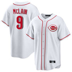 Kooe C.Reds #9 Matt McLain Player White Game Home Stitched Jerseys