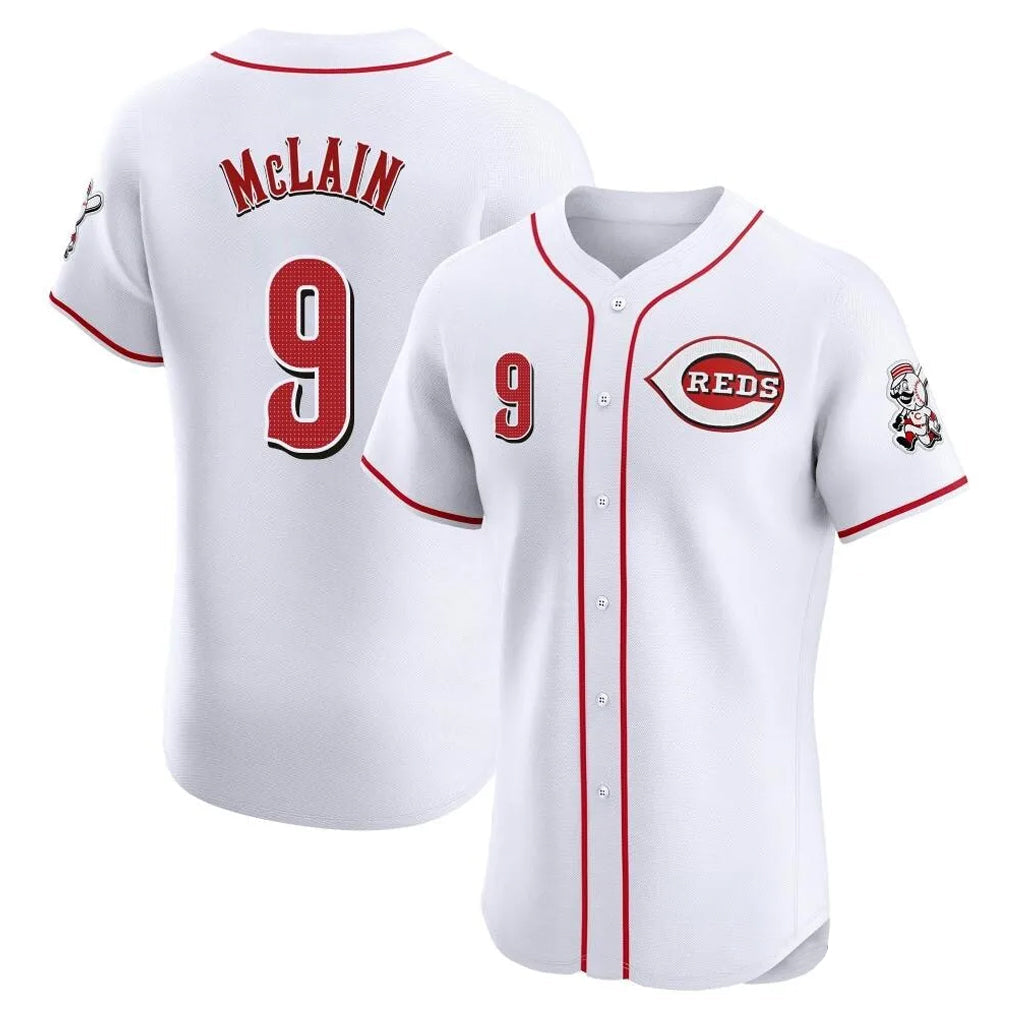 Kooe C.Reds #9 Matt McLain Player White Limited Elite Home Stitched Jerseys