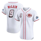 Kooe C.Reds #9 Matt McLain Player White Speedway Classic Limited Elite Home Stitched Jerseys