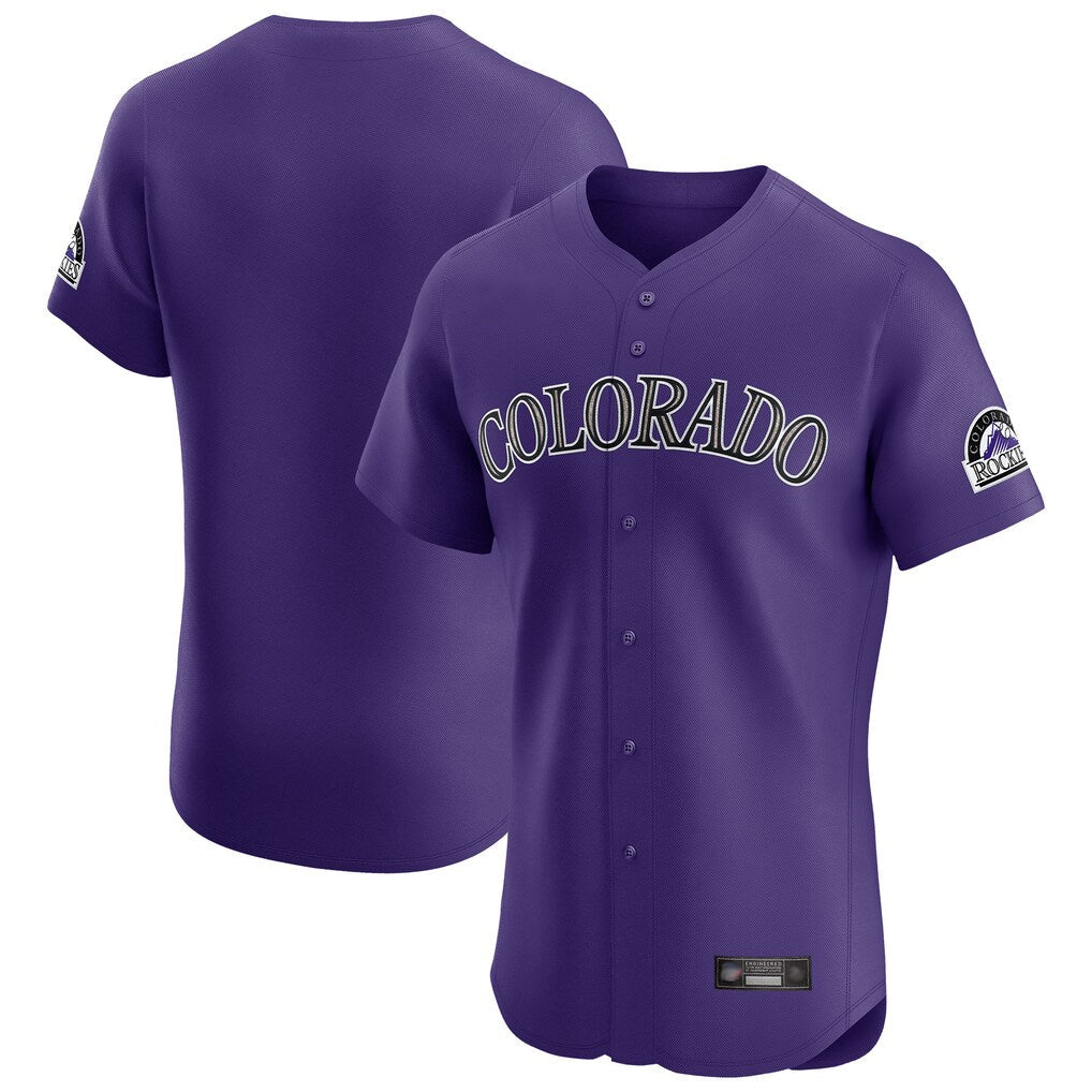 Kooe C.Rockies Purple Limited Elite Home Blank Player Stitched Jerseys