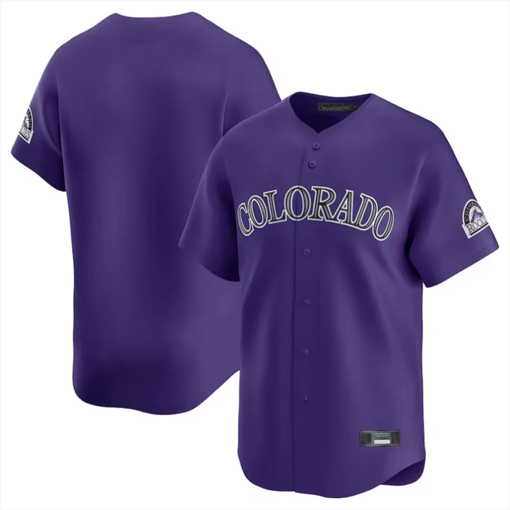 Kooe C.Rockies Purple Limited Home Blank Player Stitched Jerseys