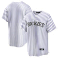 Kooe C.Rockies White Game Home Blank Player Stitched Jerseys