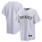Kooe C.Rockies White Game Home Blank Player Stitched Jerseys