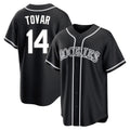 Kooe C.Rockies #14 Ezequiel Tovar Player Black Fashion Out Home Game Stitched Jerseys