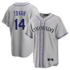 Kooe C.Rockies #14 Ezequiel Tovar Player Gray Game Home Stitched Jerseys