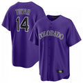Kooe C.Rockies #14 Ezequiel Tovar Player Purple Game Home Stitched Jerseys