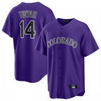 Kooe C.Rockies #14 Ezequiel Tovar Player Purple Game Home Stitched Jerseys