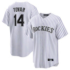 Kooe C.Rockies #14 Ezequiel Tovar Player White Game Home Stitched Jerseys