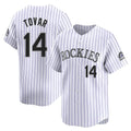 Kooe C.Rockies #14 Ezequiel Tovar Player White Limited Home Stitched Jerseys