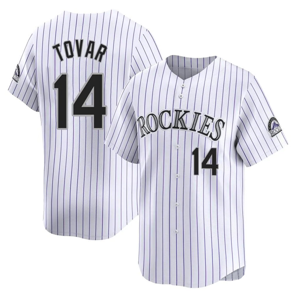 Kooe C.Rockies #14 Ezequiel Tovar Player White Limited Home Stitched Jerseys