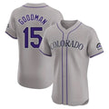 Kooe C.Rockies #15 Hunter Goodman Player Gray Limited Elite Home Stitched Jerseys