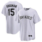 Kooe C.Rockies #15 Hunter Goodman Player White Game Home Stitched Jerseys
