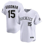 Kooe C.Rockies #15 Hunter Goodman Player White Limited Home Stitched Jerseys